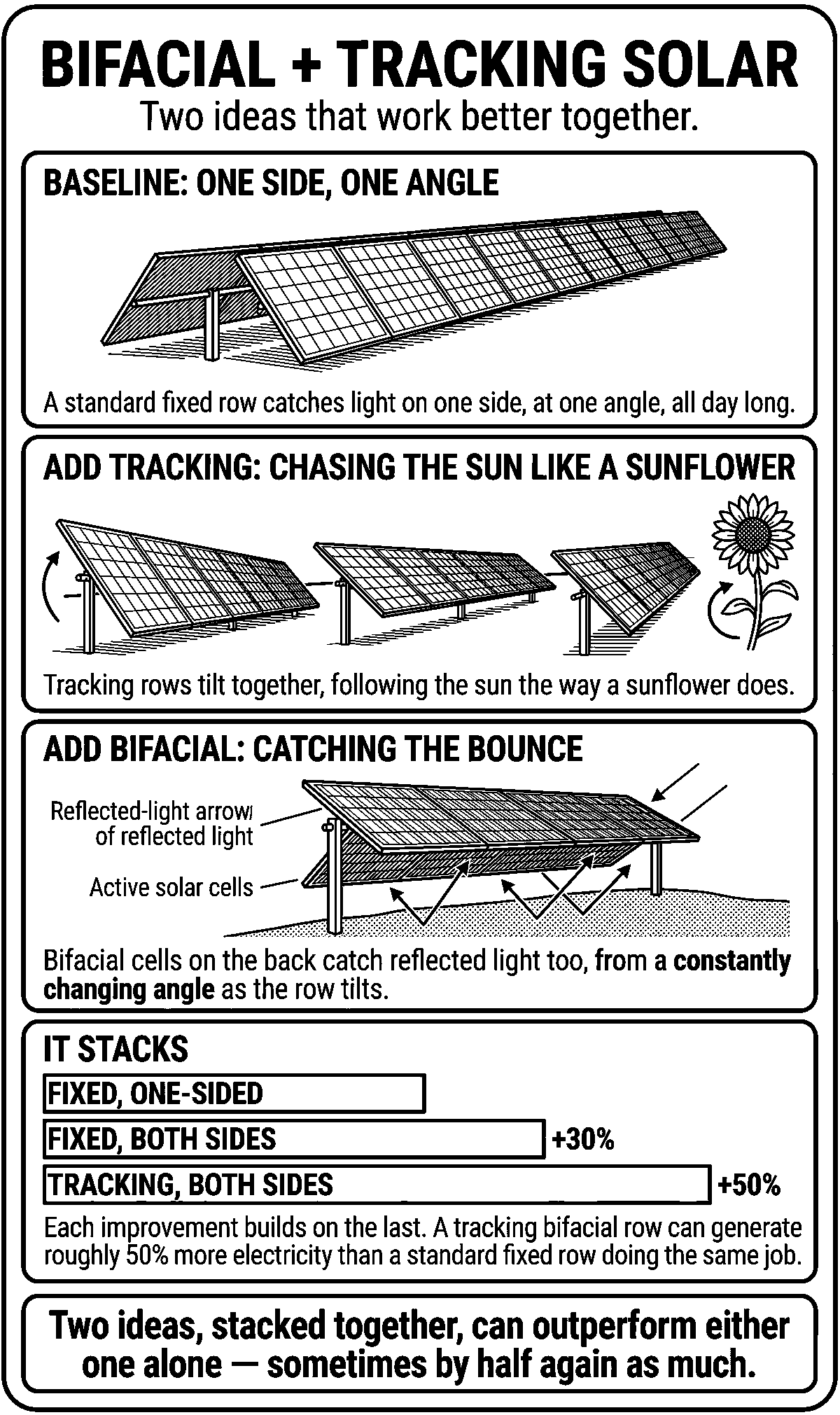 Bi-Facial and Tracking Solar Panels