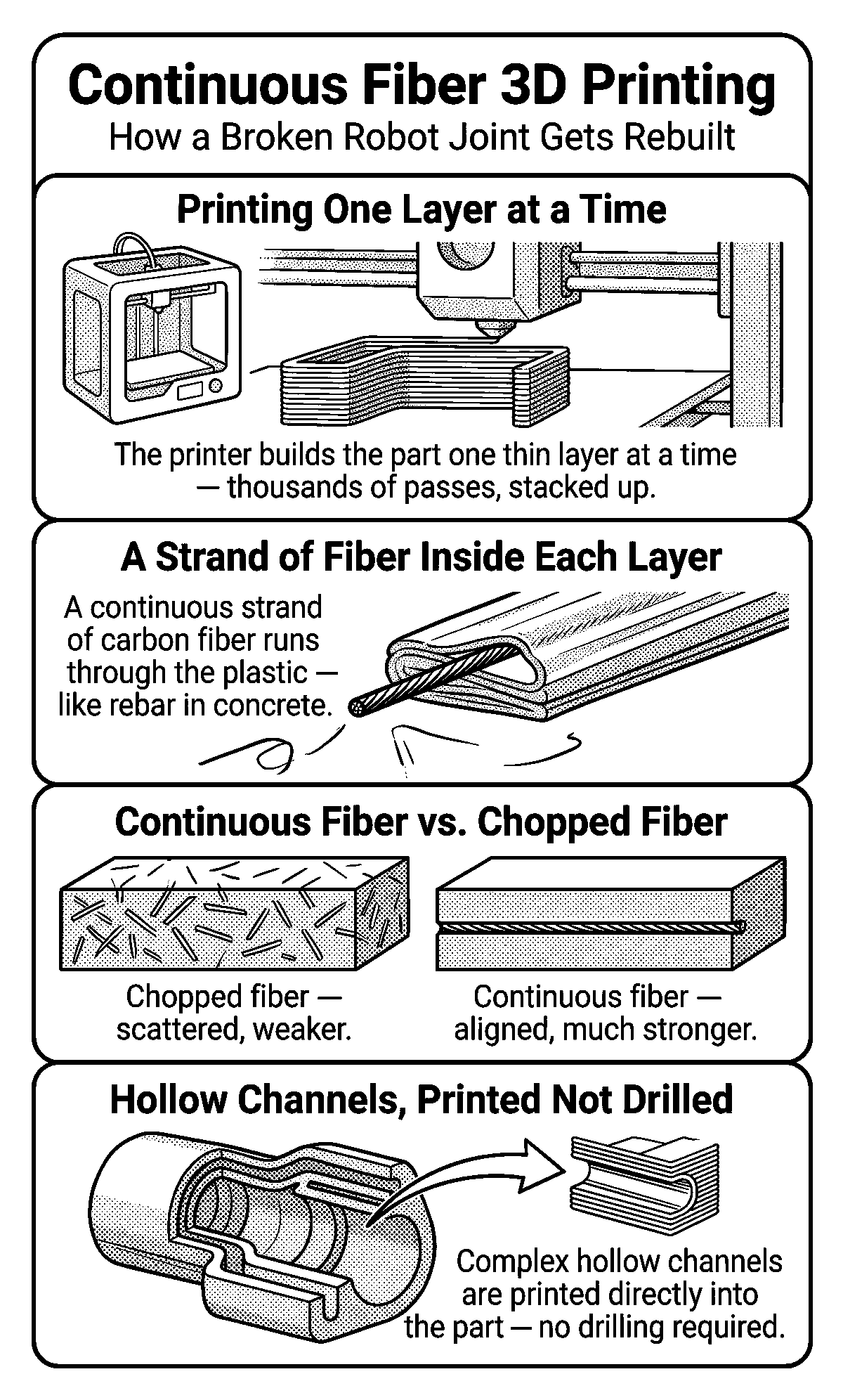 Continuous Fiber 3D Printing